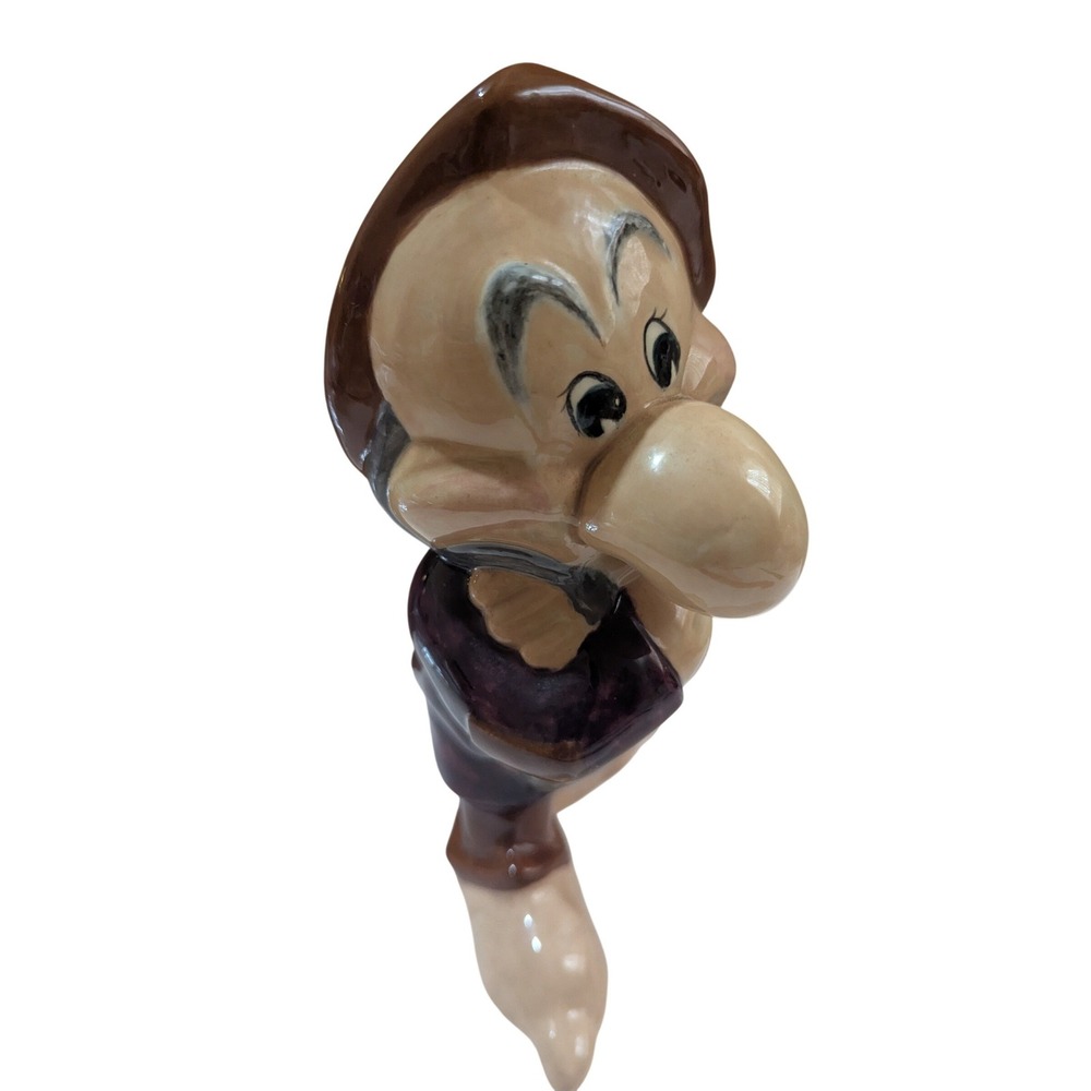 Vintage 1997‎ Grumpy Dwarf Snow White Ceramic Hobbyist Figurine 8 Inch signed